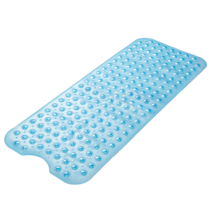 AmazerBath Bathtub Mat Non Slip, Bath Mat for Tub 40 x 16 Inches Full Size, Non Slip Shower Mats with Suction Cups and Drain Holes, Shower Stall Mats for Elderly & Kids, Clear Blue