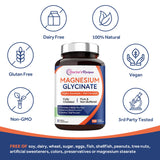 Doctor’s Recipes Magnesium Glycinate, 70 mg Elemental Magnesium, Chelated & Non Buffered, Highly Absorbable, for Kids & Adults, for Relaxation & Sleep, 120 Vegan Caps