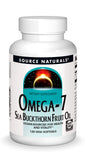 Source Naturals Omega-7 Sea Buckthorn Fruit Oil, Non-GMO, Vegan-Sourced for Health and Vitality* - 120 Vegan Softgels