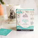 Earth Mama Organic Heartburn Tea | Pregnancy-Safe Soothing Herbal Blend with Marshmallow Root, Lemon Balm & Chamomile, 16 Teabags Per Box (6-Pack)