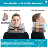 Neck Stretcher with Pillow Cover, Inflatable Cervical Traction Device for Neck Pain Relief, Neck Traction Device with Removable Air Pump, Adjustable Neck Brace for Use at Home or on Trips