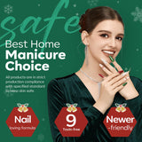 modelones Christmas Gel Nail Polish Set 6 Colors, Winter Sparkle Dark Green Red Glitter Silver Champagne Rose Gold New Year Shades Shopping Gel Polish Kit Fall Soak Off Nail Art Manicure Home Gift