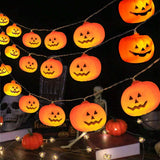 KEPABIGLE Halloween Decorations Big Pumpkin String Lights 10ft Battery Operated String Light with 20pcs Pumpkin Lights for Halloween Party Bedroom Decor