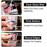 Trump Shot Glass 4Pcs - 1.75 oz Capacity with Survived Assassination & Trump Fist Pump Design - Ideal for Political Fans, Perfect Trump 2024 Collectible and Reminder to Never Surrender