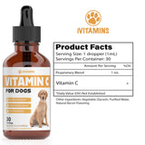 Vitamin C for Dogs | Helps with Improving Immune Health | Vitamin C for Dogs Liquid | Dog Immune Support | Dog Immune and Allergy Supplement | Dog Immune Booster | 1 oz Bacon Flavor