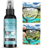 Lens Scratch Removal Spray, Eyeglass Windshield Glass Repair Solution, Lens Scratch Remover,Glasses Cleaner Spray for Sunglasses Screen Cleaner Kits, Eyeglass Glass Scratch Repair Liquid (1pc)