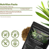 Go Nutra Siberian Ginseng Powder 4:1 Extract 4X Times Stronger Eleuthero Root Extract Non-GMO 4oz