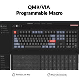 Keychron Q6 Wired Custom Mechanical Keyboard, QMK/VIA Programmable Macro, Full-Size Aluminum RGB Backlit, Double Gasket Hot-Swappable Gateron G Pro Red Switch Compatible with Mac Windows Linux-Black