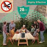 Q5 Rechargeable Mosquito Repellent Outdoor with 20' Mosquito Protection Zone, Includes 108 Hr Mosquito Repellent Refill, No Candles or Flames, Bug Insect Repellent for Outdoor Indoor Patio