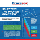 Bracesox Knee Brace Undersleeve – Cotton/Lycra blend Knee Sleeves for Women & Men, Breathable Knee Sleeve for Women & Men for Knee Bracing, Comfortable Knee Sleeve for Knee Braces - Small