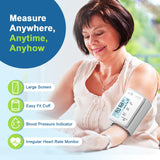 Glucoracy Blood Pressure Monitor, Upper Arm Cuff, Blood Pressure Machine for Home Use, Large Backlit LED Display, Portable One-Piece Design