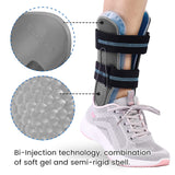 Velpeau Ankle Support Brace for Men & Women, Ankle Stabilizer, Stirrup Splint for Sprains, Tendonitis, Volleyball, Basketball, Sprained Ankle, Reversible Left & Right Foots, One Size (Gel Pad, Grey)