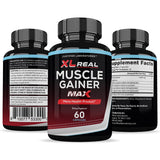 (2 Pack) XL Real Muscle Gainer Max 1600MG Advanced Men's Heath Formula 120 Capsules