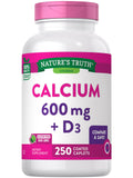 Nature's Truth Calcium 600 mg Plus Vitamin D3 Tablets, 250 Count