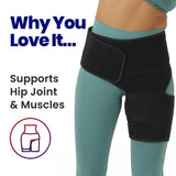 Hip Brace Thigh Compression Sleeve | Hip Sciatica Pain Relief Device Brace | Hamstring & Groin Compression Sleeve Wrap for Sciatic Nerve Relief | Hip Support Brace for Women & Men | Large / Right