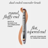 IT Cosmetics Heavenly Luxe Dual Airbrush Concealer Brush #2 - Dual-Ended, 2-in-1 Brush for Liquid & Cream Concealer - Buff Away Imperfections - With Award-Winning Heavenly Luxe Hair Silver