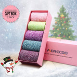 MORECOO Womens Socks Winter - Christmas Gifts for Women - Thick Wool Soft Warm Fuzzy Cozy Socks for Women