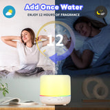 Small Essential Oil Diffuser 2 Pack 200 ML Ultrasonic Cool Mist Humidifiers and Aromatherapy Diffuser 2in1 7-Colors Night Light ，Auto Shut-Off Suitable for Home Bedroom Living Room Office