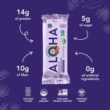 ALOHA Organic Plant Based Protein Bars | Chocolate Caramel Pecan | 12 Count, 1.98oz Bars | Vegan, Low Sugar, Gluten Free, Paleo Friendly, Low Carb, Non-GMO, Stevia Free, Soy Free, No Sugar Alcohol Sweeteners