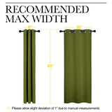 NICETOWN Christmas Window Decoration Thermal Insulated Solid Grommet Blackout Curtains/Drapes for Living Room (1 Pair, 42 by 63 inches, Olive Green)