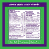 Paradise Herbs - Earth’s Blend® Superfood Multivitamin No Iron - Orac Energy Greens + Nature's C + Minerals + Probiotics + Adaptogens + Herbs | Help Support Overall Whole System Health - 60 Count