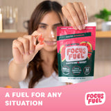 FocusFuel Energy Chews - Focus + Energy Gummies, 100mg Caffeine per 2 Gummies, includes B12, Magnesium, Electrolytes, All-Natural Ingredients (Watermelon - 30 Chews, 3.17oz)