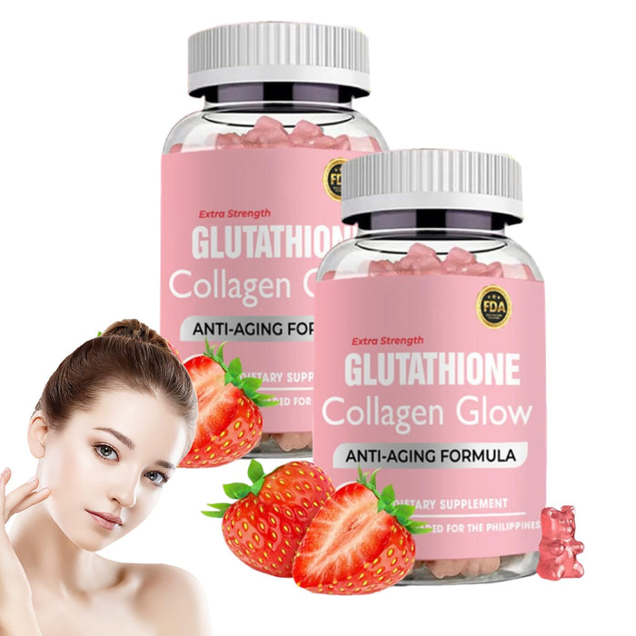 Fyins Glutathione Collagen Glow Gummies, Glutathione Collagen Gummies for Women, Glow Beauty Collagen Gummies for Dark Spot, Korean Organic Collagen Gummies for Skin Care Anti-Aging