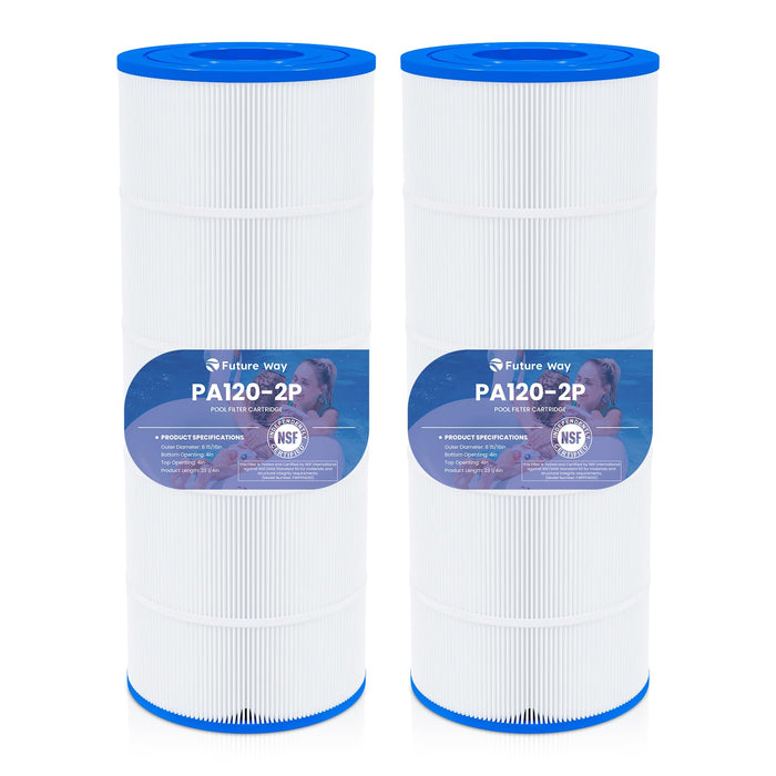 Future Way C1200 Pool Filter Cartridge Replacement for Hayward Star Clear Plus C1200, Replace Pleatco PA120, Hayward CX1200RE, Unicel C-8412, 120 sq.ft, 2 Pack