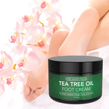 Tea Tree Oil Foot Cream For Dry Cracked Heels Repair - Natural Foot Cream For Dry Cracked Feet, Heel Balm & Foot Moisturizer For Healthy Feet - Athletes Foot Treatment Foot Lotion