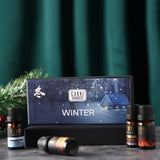 Winter Essential Oils for Diffusers for Home, CAKKI Premium Grade Fragrance Oils Set, 6 Winter Scents Natural Aromatherapy Oils, for Candles Making, for Soaps Making, for Humidifiers, 6x10ml
