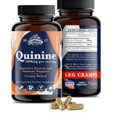 Leg Cramps Support Organic Pills - 1000 mg - Quinine Tablets for Cramp Defense - Cinchona Bark Herb Supplement - Quinine Capsules for Muscle Cramp - Made in USA - 1000 mg (Pack of 3 - 330 Pcs)