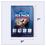 Instant Cold Packs (5”x7”) Cold Therapy Ice Packs for Pain Relief, Inflammation, Swelling, Sprains, Sprained Muscles, Toothache - Sport Temp (Blue 60PK)