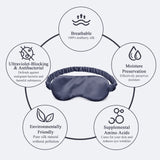 Silk Sleep Mask Eye Mask Blindfold with Double Layer Silk Filling and Elastic Strap for Full Night's Sleep, Travel and Nap, Soft Eye Cover Eyeshade with Luxury Bag and Ear Plugs by OLESILK (Charcoal)