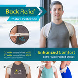 BraceAbility Clavicle Support Brace - XL Figure 8 Upper Back Brace Posture Corrector for Women and Men, Shoulder Straightener, Kyphosis Relief, Sling for Injuries and Fractures (Extra Large)