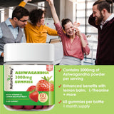 Nature's Key Ashwagandha Gummies, Upgraded Cortisol Manager Supplement-Ashwagandha Extra Strength Vitamin D2, Lemon Balm, and Black Pepper -60 Count, Strawberry Flavoring