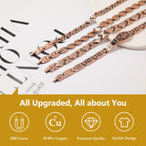 Feraco Copper Bracelet for Women 99.99% Solid Copper Magnetic Bracelets, Unique X Shape Links, Magnetic Field Therapy Jewelry Gifts (Fishtail)