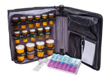 CASE-IT MED MANAGER Med Manager Deluxe Medicine Organizer and Pill Case, Holds (15) Pill Bottles - (11) Standard Size and (4) Large Bottles, Purple, 13 inches x 13 inches x 4.5 inches