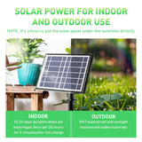 39 FT Solar Drip Irrigation Kit System, Garden Watering System，3W 3000mAh Larger Capacity，Auto Easy DIY Watering Device, Automatic Outdoor/Indoor Irrigation,Support 15Pots(Expansion Kit)