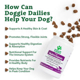 Doggie Dailies 5 in 1 Multivitamin for Dogs, 225 Soft Chews, Dog Multivitamin for Skin and Coat Health, Joint Health, Improved Digestion, Antioxidants, Support a Healthy Immune System