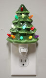 Creative Hobbies Christmas Tree Night Light - Plug in Ceramic Vintage Night Light with LED Bulb