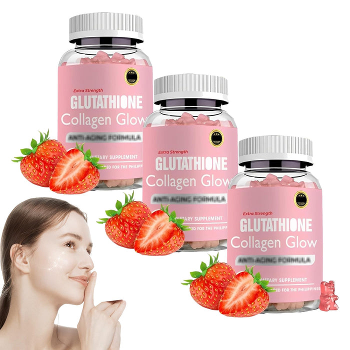 Fyins Glutathione Collagen Glow Gummies,Glutathione Collagen Gummies for Women, Glow Beauty Collagen Gummies Skin Care, Korean Collagen Gummies for Dark Spot