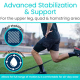 Vive Thigh Compression Sleeve (2 Pack) Hamstring Brace For Upper Thigh - Breathable Leg Support Wrap For Men & Women - Non Slip Elastic Sleeve For Pain Relief, Groin, Sciatica & Quadriceps Tendonitis