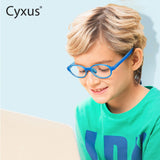 CYXUS Men Blue Light Blocking Glasses Half Rimless Computer Gaming Glasses Square Fashion Glasses for Men6008T85