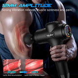 TOLOCO Massage Gun, Muscle Massage Gun Deep Tissue, Percussion Massage Gun with 9 Replacement Heads, Super Quiet Portable Electric Massager for Athletes, Treatment, Relax, Black