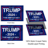 Oligei Trump 2024 Flag, 3 x 5 Feet Trump Flag Take American Back with 4 Pcs Trump 2024 Sticker, Polyester Fiber Trump Desantis 2024 Flag, 3 Ply Double Sided Trump 2024 Flag