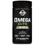 PMD Sports Omega Cuts Elite -Fat Loss-Muscle Defining Formula - Omega Fatty Acids, MCT's and CLA for Muscle Definition and Maintenance - Keto Friendly For Women and Men - Stimulant Free (180 Softgels)