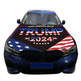 Trump 2024 Flag for Car Hood Cover 4X5Ft Hood Flag Car Flag for World Cup Vehicles Decorate Accessories Fits Coupe Saloon SUV MPV