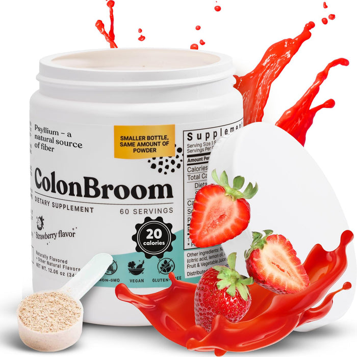 COLONBROOM 12.06 oz Strawberry Flavor 60 Servings - New! Colon Broom!