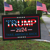 Evermight Large 24"x 16" Donald Trump 2024 Yard sign for President Election with Metal H-Stakes,MAGA Take America Back Signs, Vote for Republican, Double Sided Print for Outdoor Garden Decorations